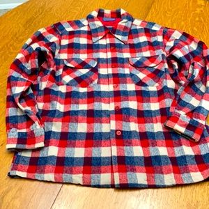 Red white and blue Pendleton wool shirt